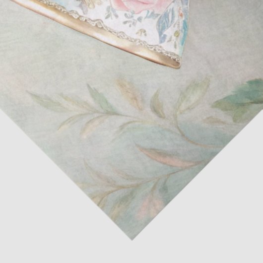 shabby chic Engelse theekopjes rozen Tissuepapier (Detail)