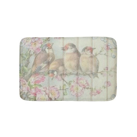  Shabby Chic Faded Floral Art Design Badmat (Voorkant)