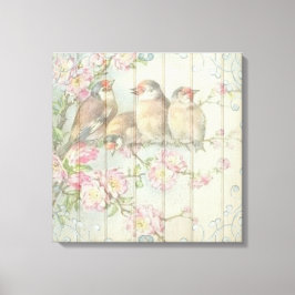  Shabby Chic Faded Floral Art Design Canvas Afdruk
