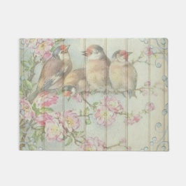 Shabby Chic Faded Floral Art Design Deurmat