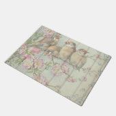 Shabby Chic Faded Floral Art Design Deurmat (Schuin)