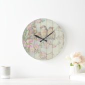  Shabby Chic Faded Floral Art Design Grote Klok (Huis)