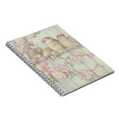  Shabby Chic Faded Floral Art Design Notitieboek (Rechterzijde)