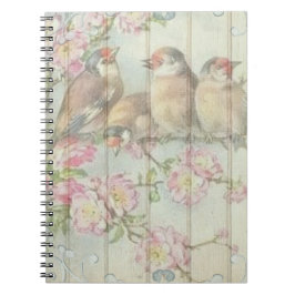  Shabby Chic Faded Floral Art Design Notitieboek