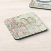  Shabby Chic Faded Floral Design Bier Onderzetter (Linkerzijde)