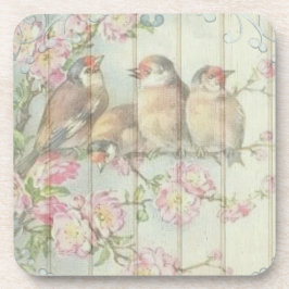  Shabby Chic Faded Floral Design Bier Onderzetter