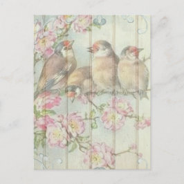  Shabby Chic Faded Floral Design Briefkaart