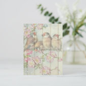  Shabby Chic Faded Floral Design Briefkaart (Staand voorkant)