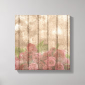  Shabby Chic Faded Red Roses Canvas Afdruk (Voorkant)