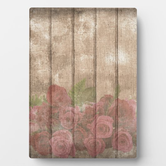  Shabby Chic Faded Red Roses Fotoplaat (voorkant)