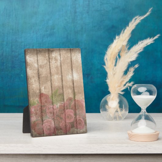  Shabby Chic Faded Red Roses Fotoplaat (Zijkant)