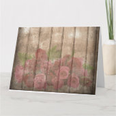 Shabby Chic Faded Red Roses Kaart (Voorkant)