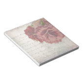  Shabby Chic Faded Roos & Antiek script Notitieblok (Schuin)