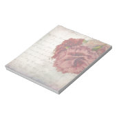  Shabby Chic Faded Roos & Antiek script Notitieblok (Linkerzijde)