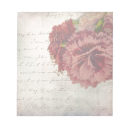  Shabby Chic Faded Roos & Antiek script Notitieblok