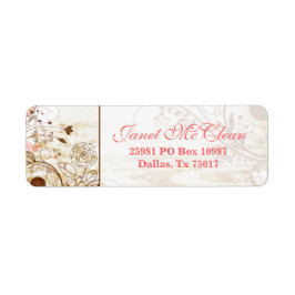  Shabby Chic Floral Address Label