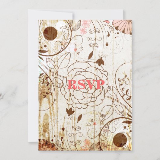  Shabby Chic Floral BabyShower Kaart (Achterkant)