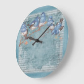  Shabby Chic  Floral Birds Large Cloc Grote Klok (Hoek)