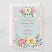 Shabby Chic  Floral Birthday Kaart (Voorkant)