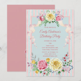 Shabby Chic Floral Birthday Kaart