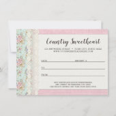 Shabby Chic Floral Boutique Gift Certificate Kaart (Achterkant)