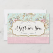 Shabby Chic Floral Boutique Gift Certificate Kaart (Voorkant)