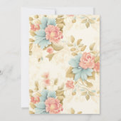 Shabby Chic Floral bruiloft uitnodiging (Achterkant)
