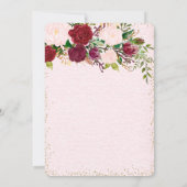 Shabby Chic Floral bruiloft uitnodiging (Achterkant)