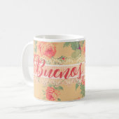  Shabby Chic Floral Buenos Días Koffiemok (Voorkant links)