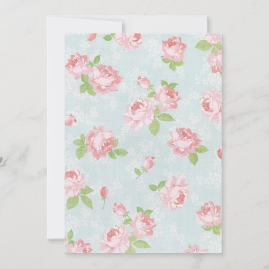 Shabby Chic Floral Burlap Baby shower Uitnodiging (Achterkant)