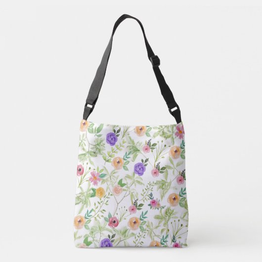 Shabby Chic Floral Crossbody Tas (Achterkant)