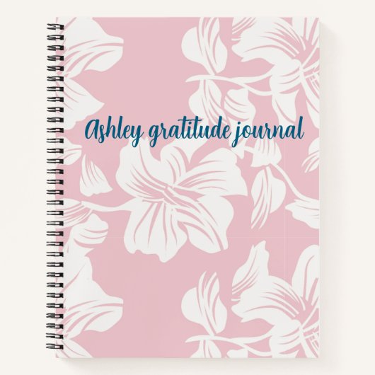 Shabby chic floral custom name notitieboek (Voorkant)