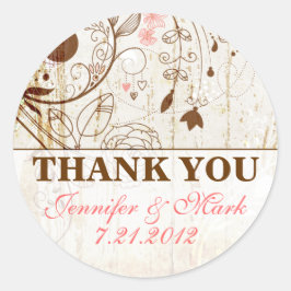  Shabby Chic Floral Dank u Sticker