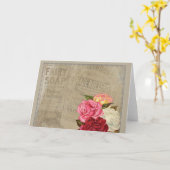  Shabby Chic Floral Fairy Soap Advert Kaart (Gele Bloem)