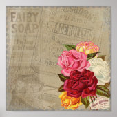 Shabby Chic Floral Fairy Soap Advert Poster (Voorkant)