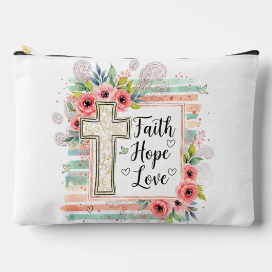 Shabby Chic floral Faith Hope Love Etui (Voorkant)