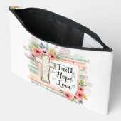 Shabby Chic floral Faith Hope Love Etui (Open)