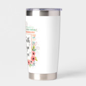 Shabby Chic floral Faith Hope Love Geïsoleerde Drinkbeker (Links)