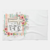 Shabby Chic floral Faith Hope Love Theedoek (Horizontaal)