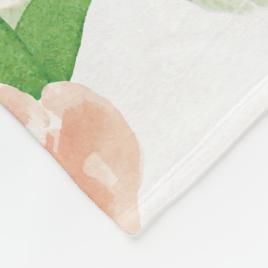 Shabby Chic Floral Fleece Deken (Hoek)