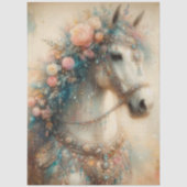 Shabby Chic Floral Horse Craft Decoupage Tissuepapier (Voorkant)
