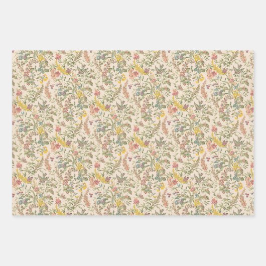 Shabby Chic Floral Inpakpapier Vel (Voorkant 2)