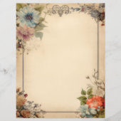 Shabby Chic Floral Junk Journal Stationery (Voorkant)