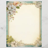 Shabby Chic Floral Junk Journal Stationery (Achterkant)