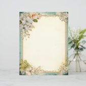 Shabby Chic Floral Junk Journal Stationery (Staand voorkant)