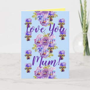 Shabby Chic Floral Love You Mum Verjaardag Kaart