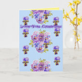 Shabby Chic Floral Love You Oma Verjaardag Kaart (Gele Bloem)