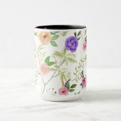 Shabby Chic Floral Mok (Midden)