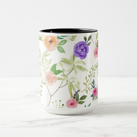 Shabby Chic Floral Mok (Midden)