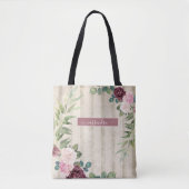 Shabby Chic Floral Name Tas (Voorkant)
